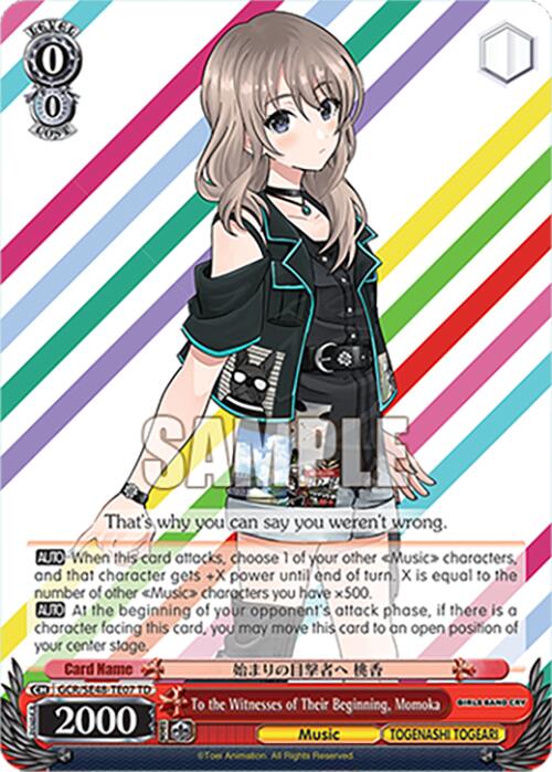 To the Witnesses of Their Beginning, Momoka (GCR/SE48-TE07 TD) [Girls Band Cry Premium Booster]