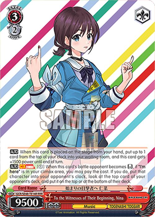 To the Witnesses of Their Beginning, Nina (GCR/SE48-TE14R RRR) [Girls Band Cry Premium Booster]