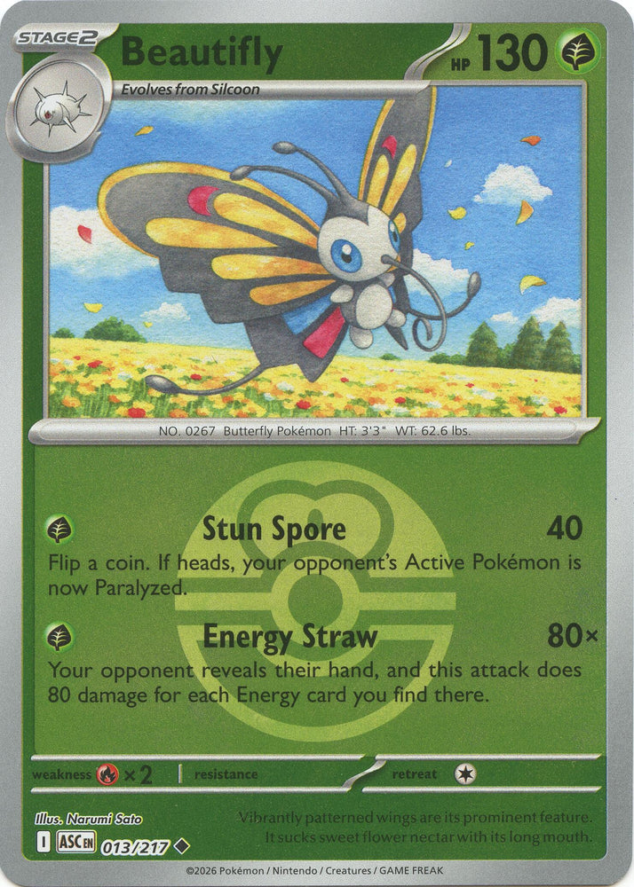Beautifly (013/217) (Love Ball) [Mega Evolution: Ascended Heroes]