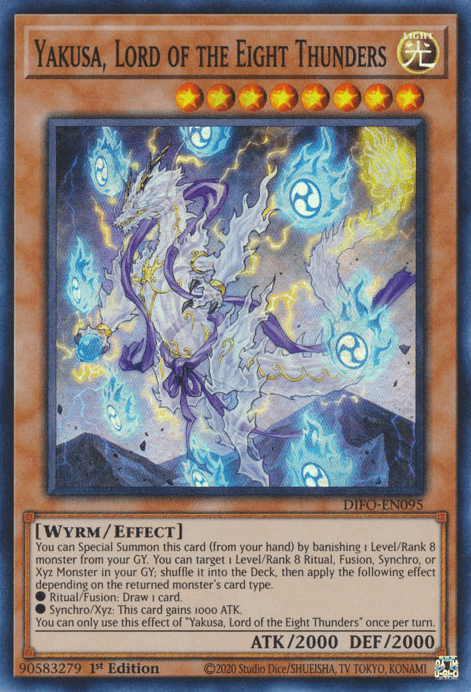 Yakusa, Lord of the Eight Thunders [DIFO-EN095] Super Rare (ONLINE ORDER ONLY)