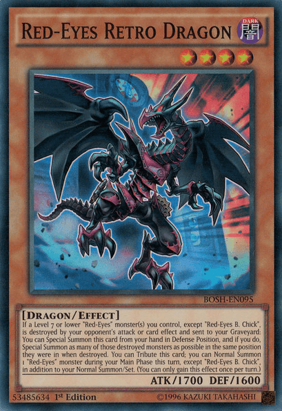 Red-Eyes Retro Dragon [BOSH-EN095] Super Rare (ONLINE ORDER ONLY)