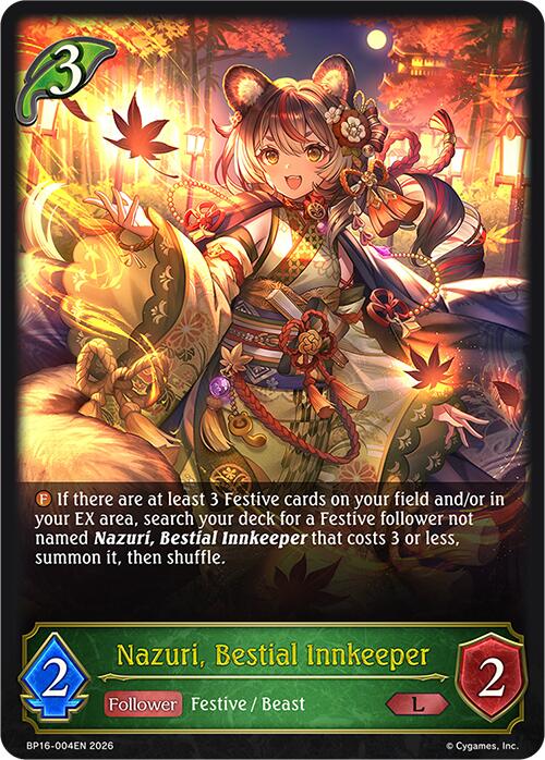 Nazuri, Bestial Innkeeper (BP16-004EN) [New World Genesis]
