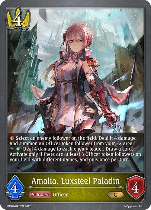 Amalia, Luxsteel Paladin (BP16-025EN) [New World Genesis]