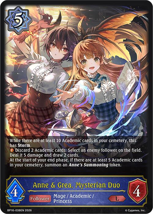 Anne & Grea, Mysterian Duo (BP16-038EN) [New World Genesis]