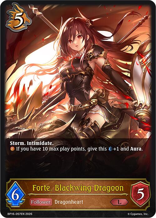 Forte, Blackwing Dragoon (BP16-057EN) [New World Genesis]