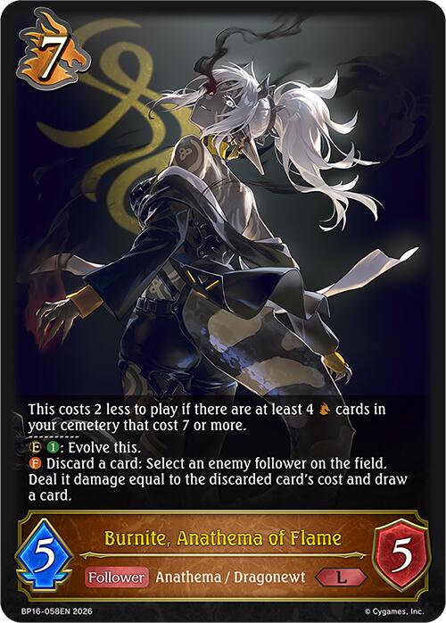 Burnite, Anathema of Flame (BP16-058EN) [New World Genesis]