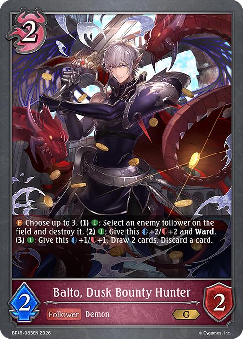 Balto, Dusk Bounty Hunter (BP16-083EN) [New World Genesis]