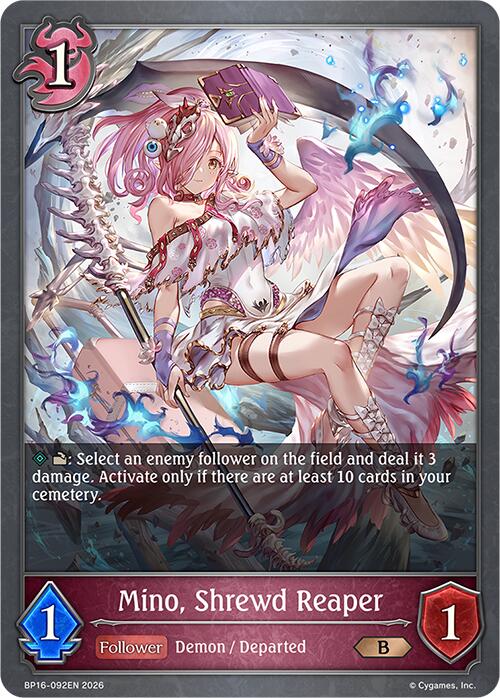 Mino, Shrewd Reaper (BP16-092EN) [New World Genesis]