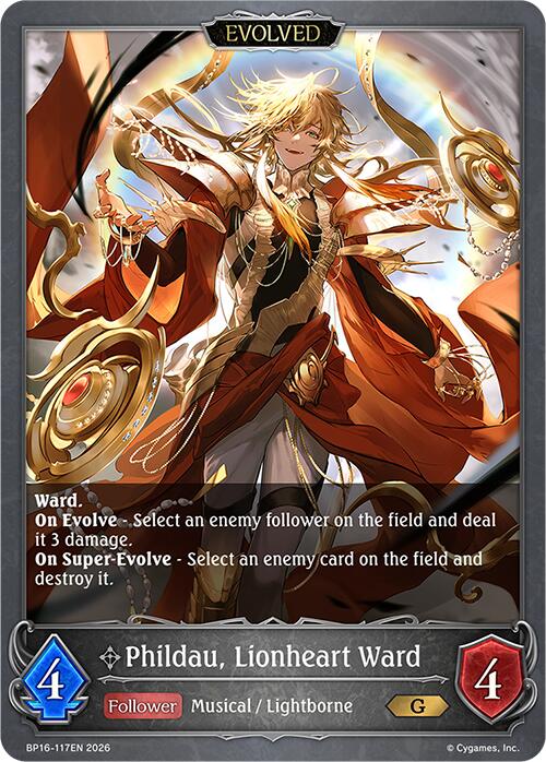 Phildau, Lionheart Ward (Evolved) (BP16-117EN) [New World Genesis]