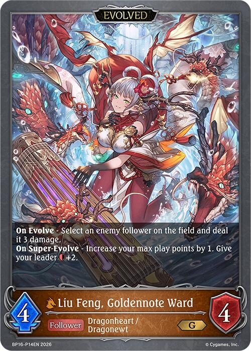 Liu Feng, Goldennote Ward (Evolved) - P14 (Foil) (BP16-P14EN) [New World Genesis]