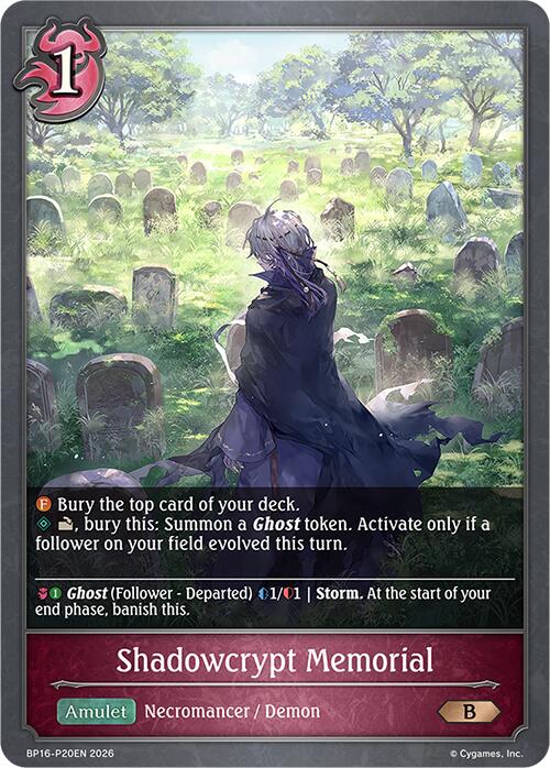 Shadowcrypt Memorial - P20 (Foil) (BP16-P20EN) [New World Genesis]