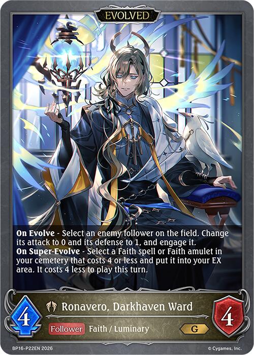 Ronavero, Darkhaven Ward (Evolved) - P22 (Foil) (BP16-P22EN) [New World Genesis]
