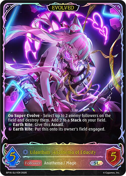 Lilanthim, Anathema of Edacity (Evolved) (BP16-SL11EN) [New World Genesis]