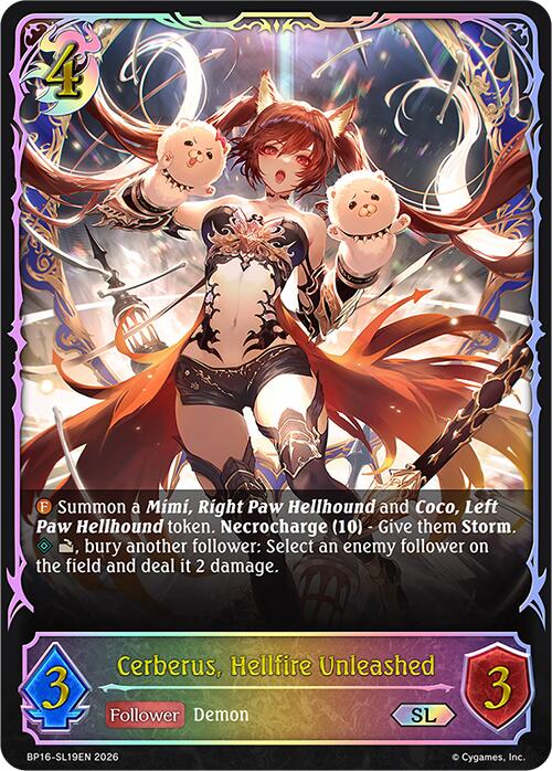 Cerberus, Hellfire Unleashed (BP16-SL19EN) [New World Genesis]