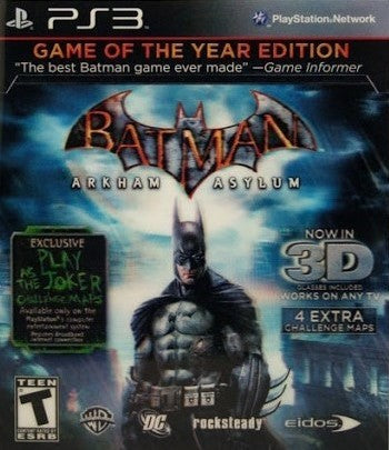 Batman: Arkham Asylum Game Of The Year Edition (Playstation 3) (Online Order Only)