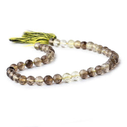 6.5mm Bi Color Quartz faceted round beads 10 inch 42 pieces (ONLINE ORDER ONLY)