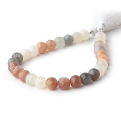9-9.5mm Multi-color Moonstone faceted rounds 9.25 inch 28 Beads (ONLINE ORDER ONLY)