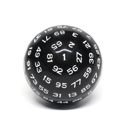 D100-Black Opaque w/white Numbers (Online Only)