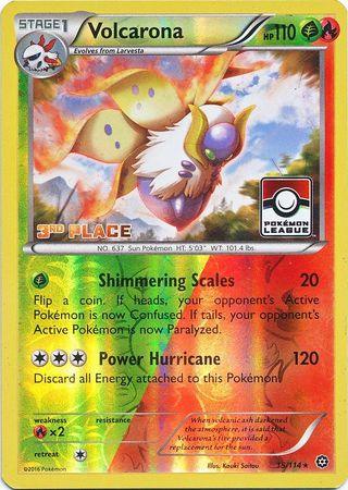 Volcarona (15/114) (League Promo 3rd Place) [XY: Steam Siege] (Online Only)