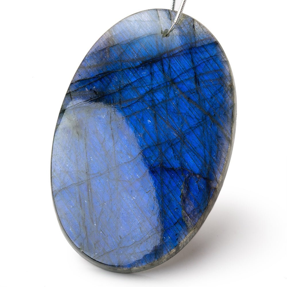 68x45x7mm Labradorite Plain Oval Pendant 1 AAA Focal (ONLINE ORDER ONLY)