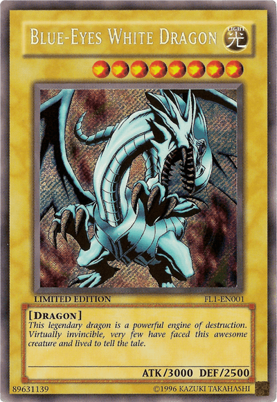 Blue-Eyes White Dragon [FL1-EN001] Secret Rare (ONLINE ORDER ONLY)