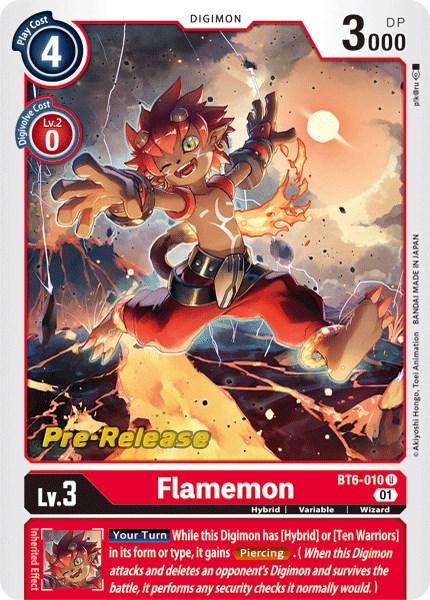 Flamemon [BT6-010] [Double Diamond Pre-Release Cards] (ONLINE ORDER ONLY)