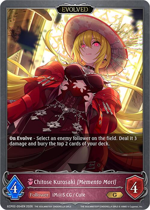 Chitose Kurosaki [Memento Mori] (Evolved) (ECP02-054EN) [THE IDOLM@STER CINDERELLA GIRLS EX Crossover Set]