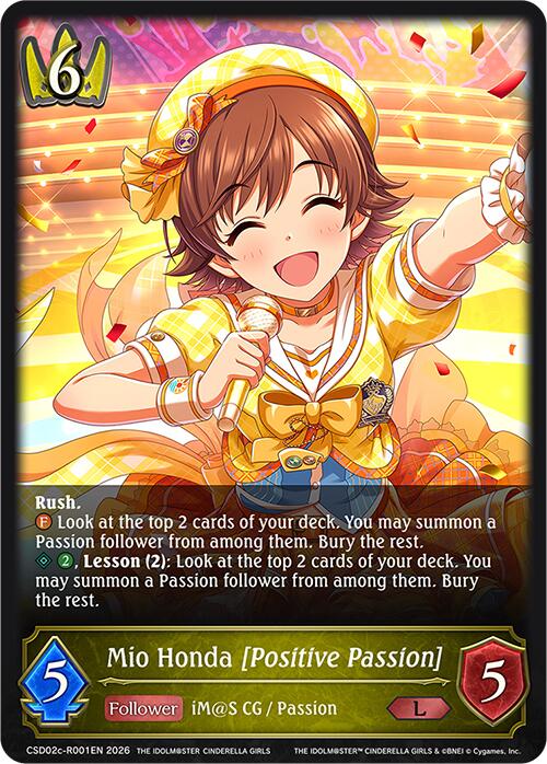 Mio Honda [Positive Passion] (Reprint) (CSD02c-R001EN) [THE IDOLM@STER CINDERELLA GIRLS EX Crossover Set]