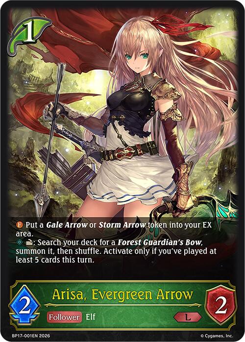 Arisa, Evergreen Arrow (BP17-001EN) [Convergent Destinies]