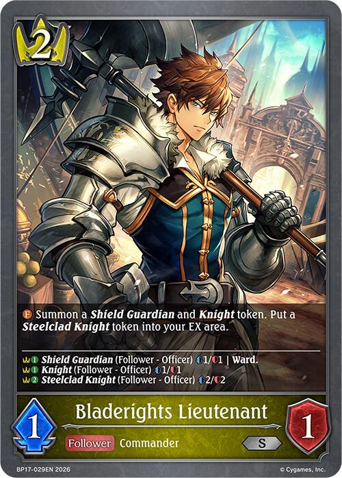 Bladerights Lieutenant (BP17-029EN) [Convergent Destinies]