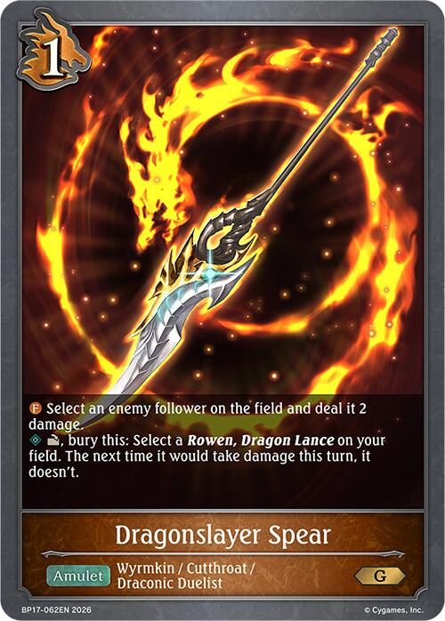 Dragonslayer Spear (BP17-062EN) [Convergent Destinies]