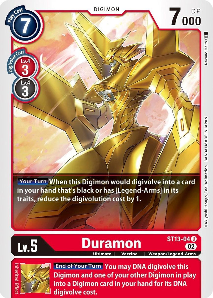 Duramon [ST13-04] [Starter Deck: Ragnaloardmon] (ONLINE ORDER ONLY)