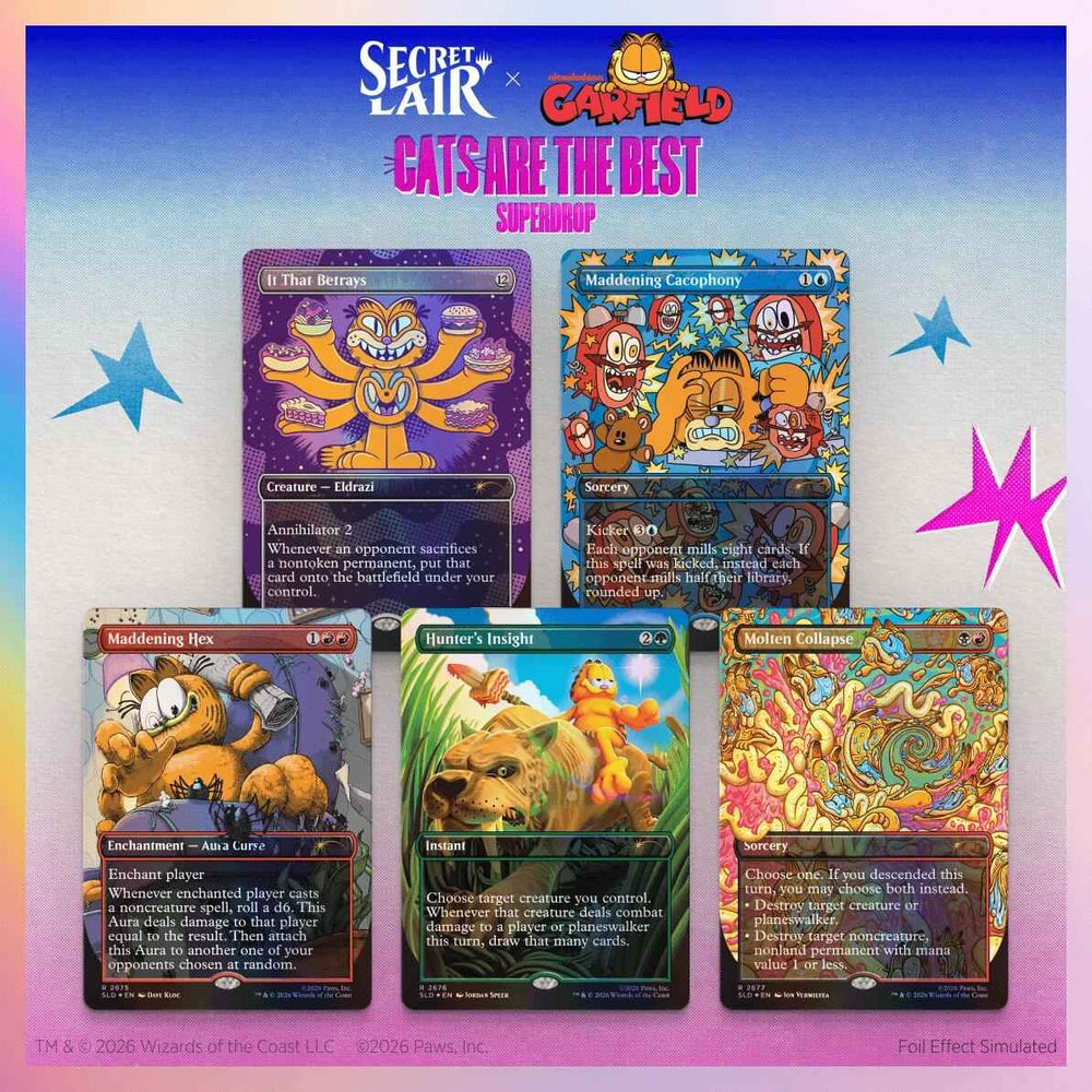 Secret Lair Drop: Secret Lair x Garfield: Our Only Thought Is To Entertain You - Traditional Foil Edition [SLD]