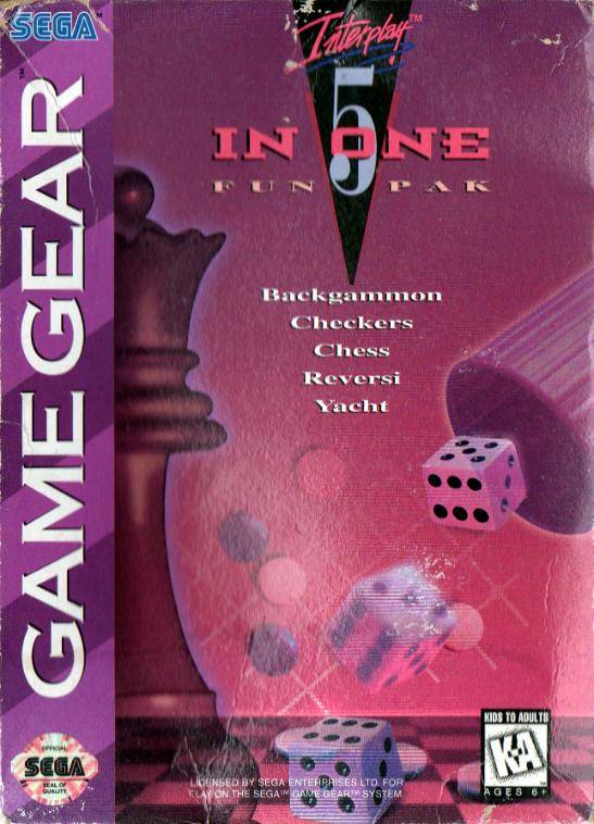 5 in 1 Fun Pak (Sega Game Gear) (ONLINE ORDER ONLY)