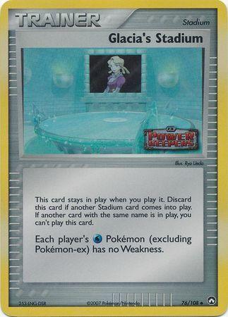 Glacia's Stadium (76/108) (Stamped) [EX: Power Keepers] (Online Only)