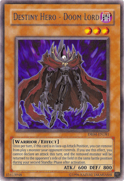 Destiny Hero - Doom Lord [DR04-EN181] Rare (ONLINE ORDER ONLY)
