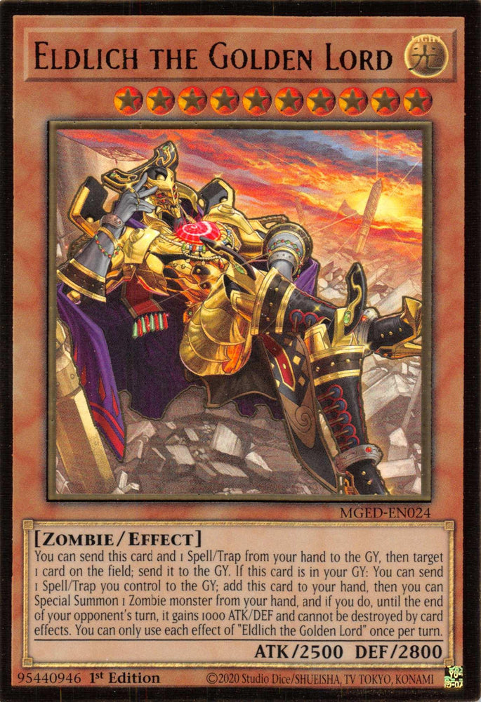 Eldlich the Golden Lord (Alternate Art) [MGED-EN024] Gold Rare (ONLINE ORDER ONLY)