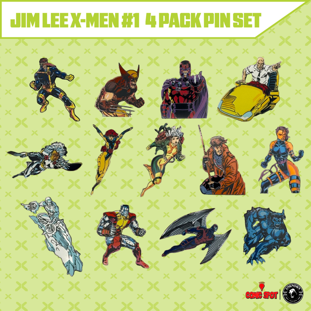 Jim Lee X-Men #1 4 Pack Exclusive Enamel Pin Set Only 250 Made (08/06/2025) (ONLINE ORDER ONLY)