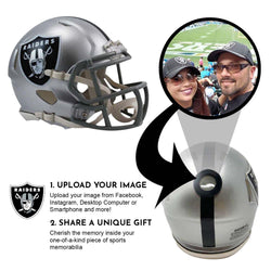 Las Vegas Raiders NFL Mini Helmet - Picture Inside (Online Order Only) (ONLINE ORDER ONLY)