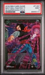 2018 DRAGON BALL SUPER SUPER DASH INF/F HELL FIGHTER 17 #P-087 - PSA 9 (Online Order Only)
