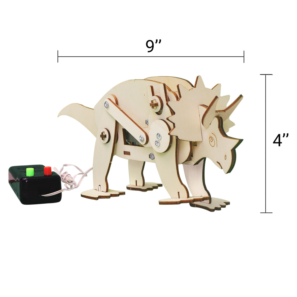 Dinosaur Robot Triceratops DIY Kit, Educational STEM Toy (ONLINE ORDER ONLY)