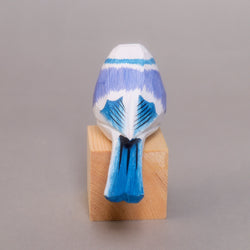 Hand-Carved Wooden Bird Figurine – White (ONLINE ORDER ONLY)