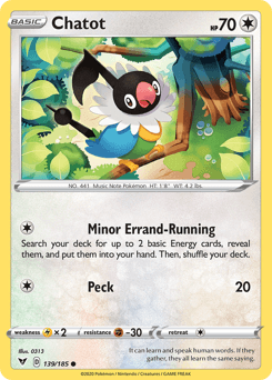Chatot (139/185) [Sword & Shield: Vivid Voltage] (Online Only)