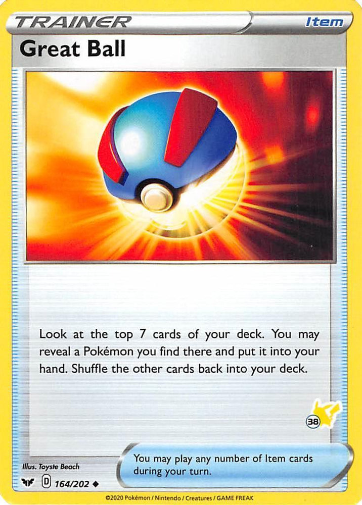 Great Ball (164/202) (Pikachu Stamp #38) [Battle Academy 2022] (Online Only)