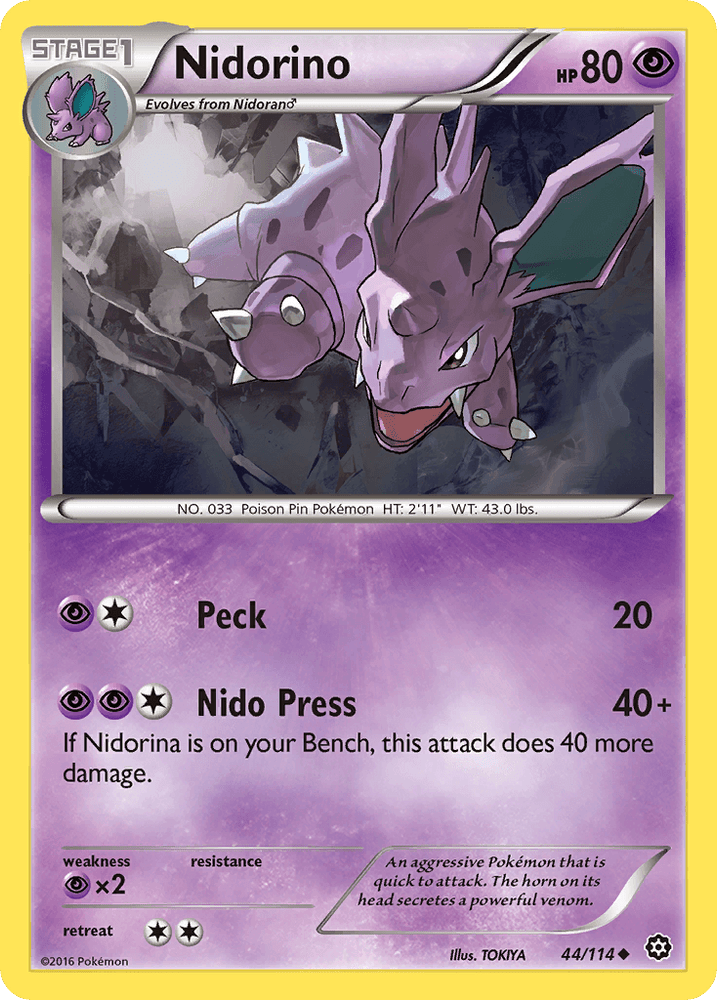 Nidorino (44/114) [XY: Steam Siege] (Online Only)