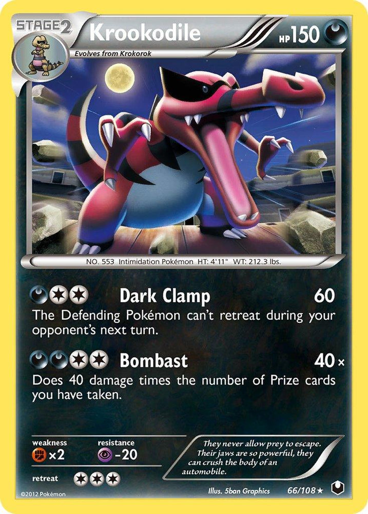 Krookodile (66/108) (Theme Deck Exclusive) [Black & White: Dark Explorers] (Online Only)