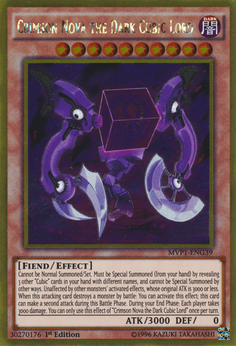 Crimson Nova the Dark Cubic Lord [MVP1-ENG39] Gold Rare (ONLINE ORDER ONLY)
