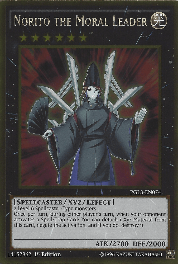 Norito the Moral Leader [PGL3-EN074] Gold Rare (ONLINE ORDER ONLY)