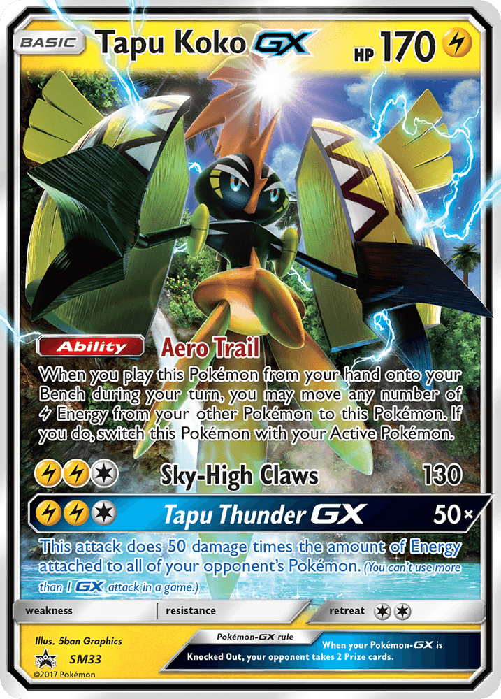 Tapu Koko GX (SM33) [Sun & Moon: Black Star Promos] (Online Only)
