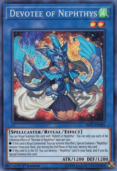 Devotee of Nephthys [HISU-EN005] Secret Rare (ONLINE ORDER ONLY)